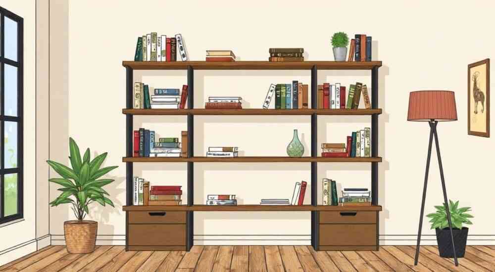 Как использовать старые книжные полки в интерьере