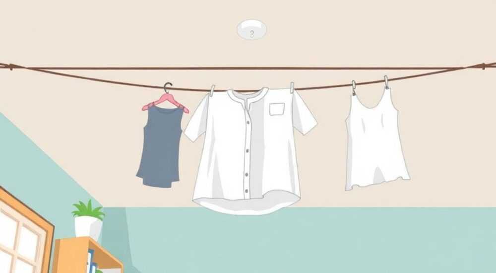 Как закрепить потолочную сушилку для белья
