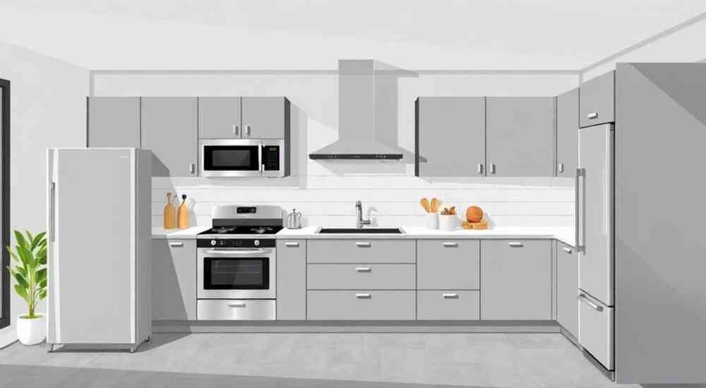 Серая бытовая техника в интерьере кухни фото как красиво