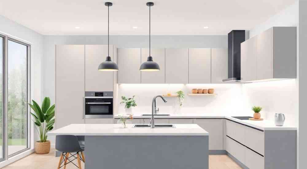 Современное освещение в интерьере кухни фото как