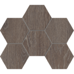 Мозаика KW03 Kraft Wood Wenge Hexagon структурированная 25x28