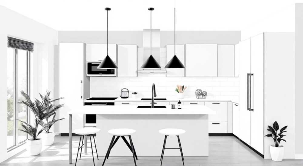 Декор для черно белой кухни фото