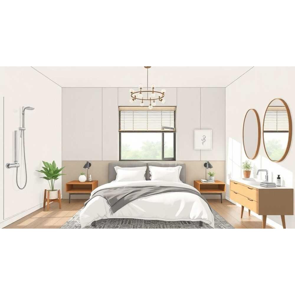 Декор душевая кабина в спальне фото
