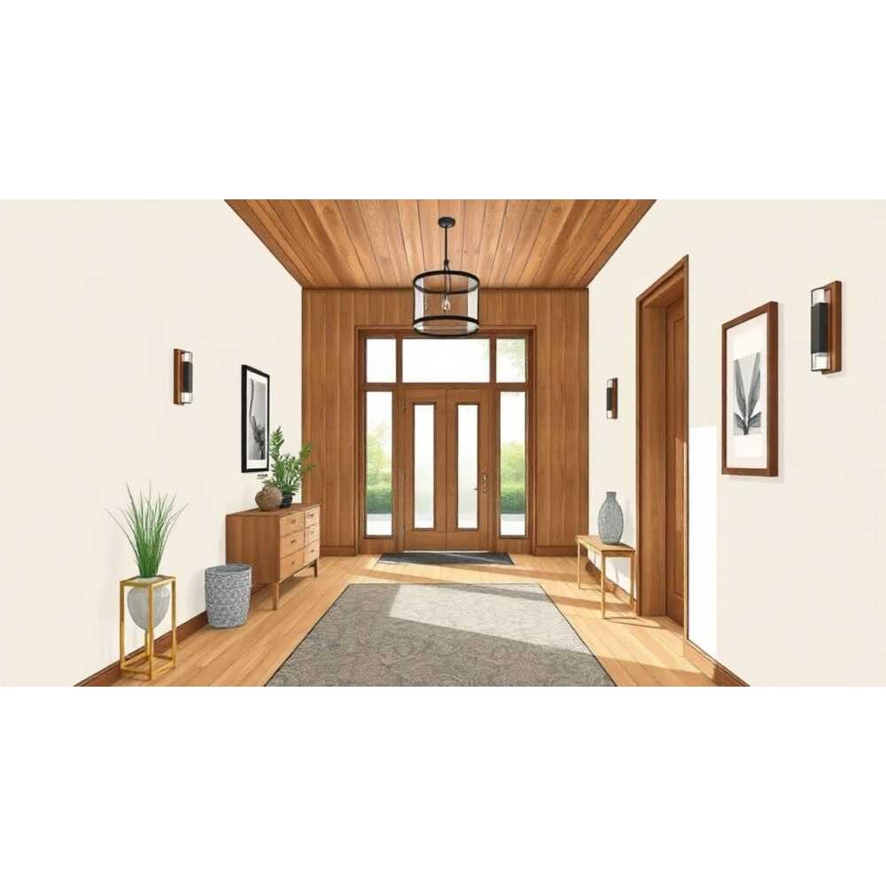 Декор из дерева в коридор