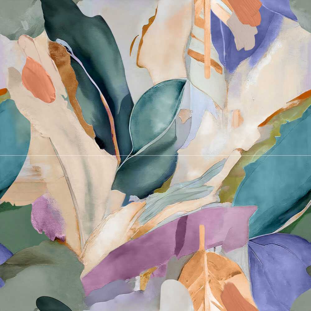 Панно impression blue глянцевый обрезной 80×80 LAPARET