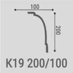 Карниз потолочный К19 200-100 BELLO DECO (Белло Деко)