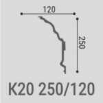 Карниз потолочный К20 250-120 BELLO DECO (Белло Деко)