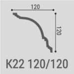 Карниз потолочный К22 120-120 BELLO DECO (Белло Деко)