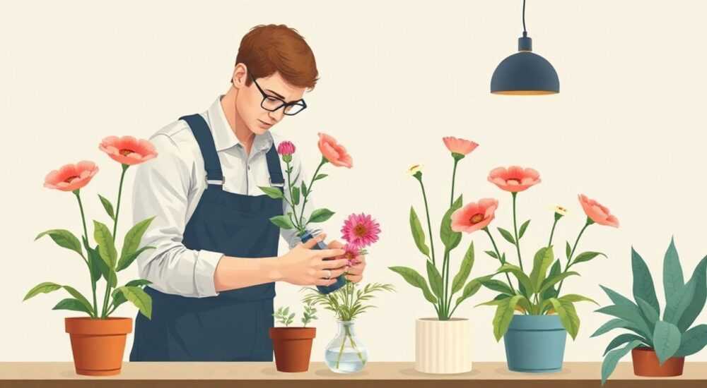 Как закрепить искусственные цветы в горшке для декора дома