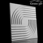 Гипсовая панель Megapolis-4 Gesso 3D