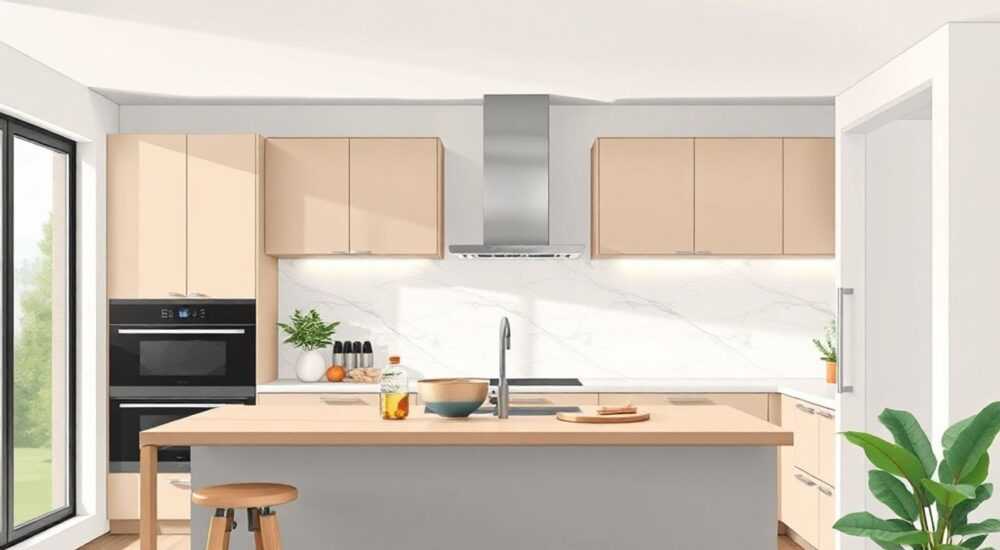 Пленка с декором для кухни на фасады