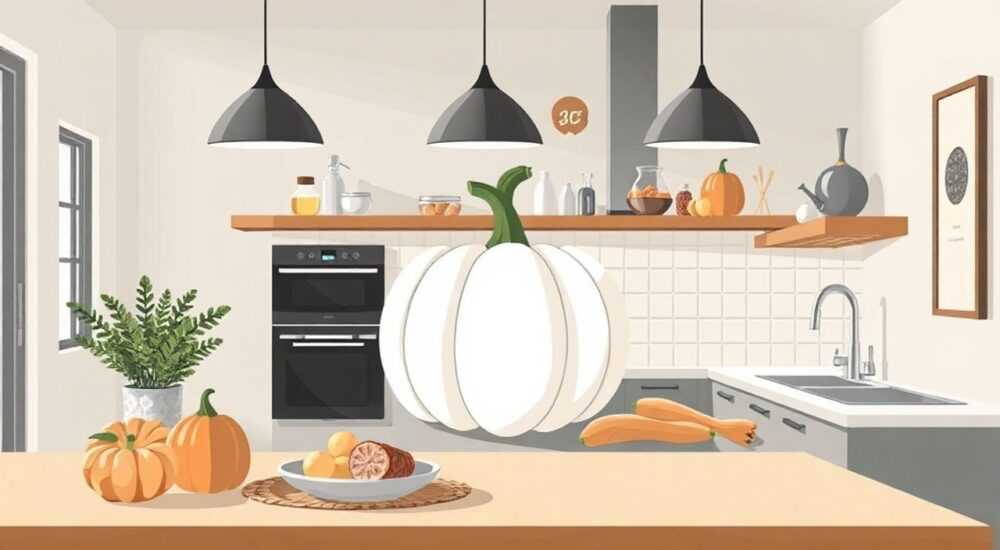 Тыквы декор кухни