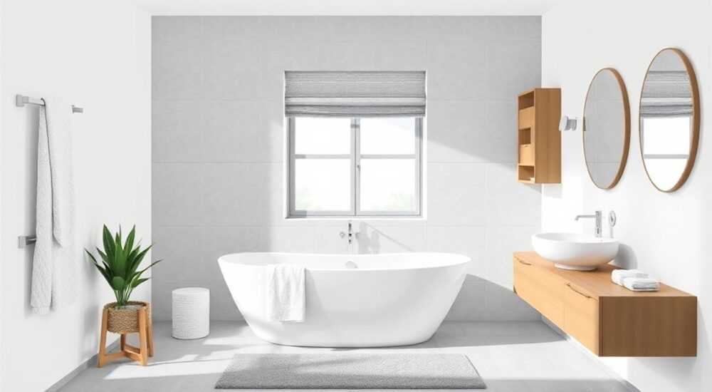 Аксессуары в интерьере ванной комнаты