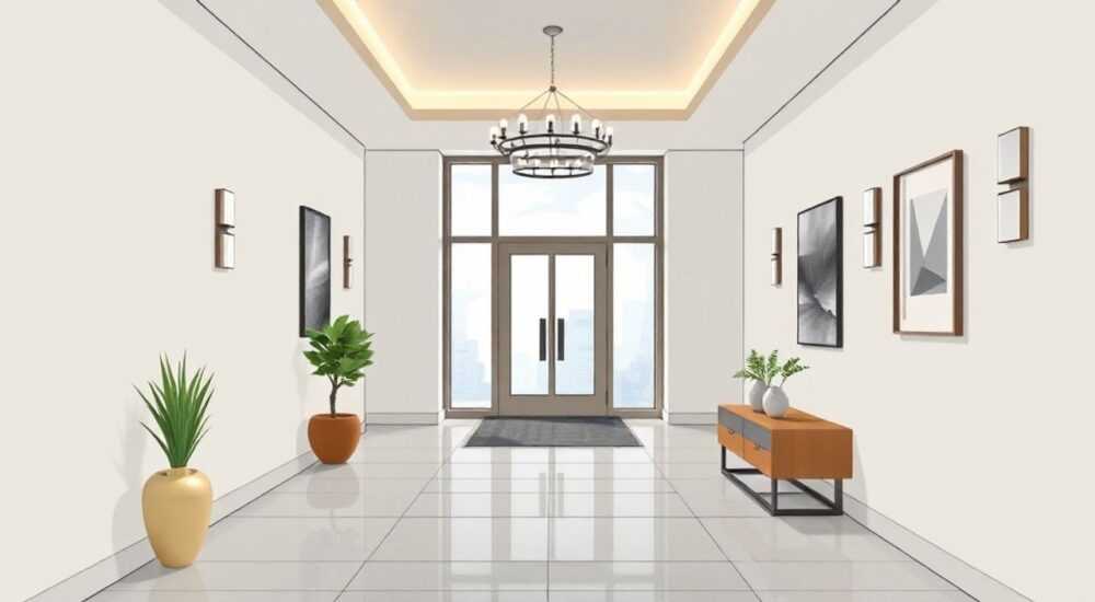 Дизайн интерьера коридора в квартире в современном стиле