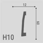 Плинтус напольный XPS POLYMER Н 10 60/12