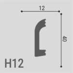 Плинтус напольный XPS POLYMER Н 12 40/12
