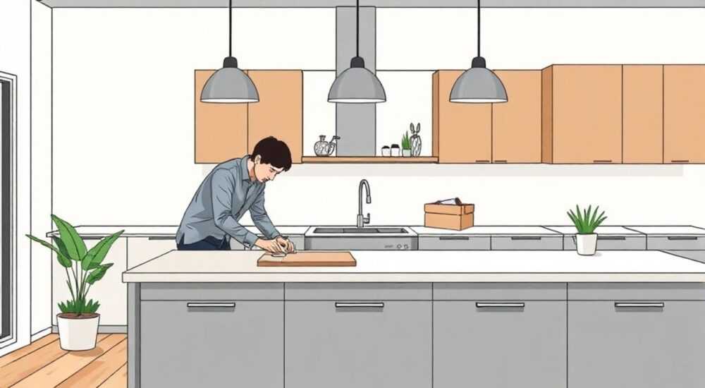 Как крепить столешницу к кухонной тумбе