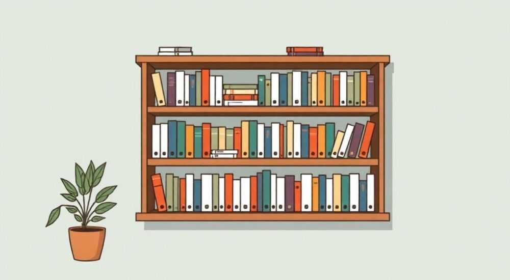 Как нарисовать стеллаж с книгами