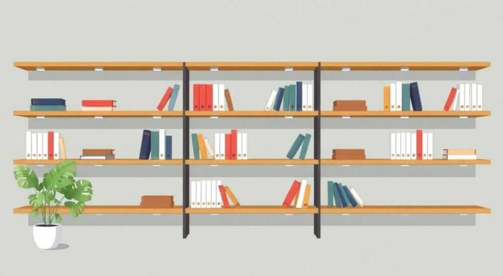 Как называются ярусы книжного стеллажа