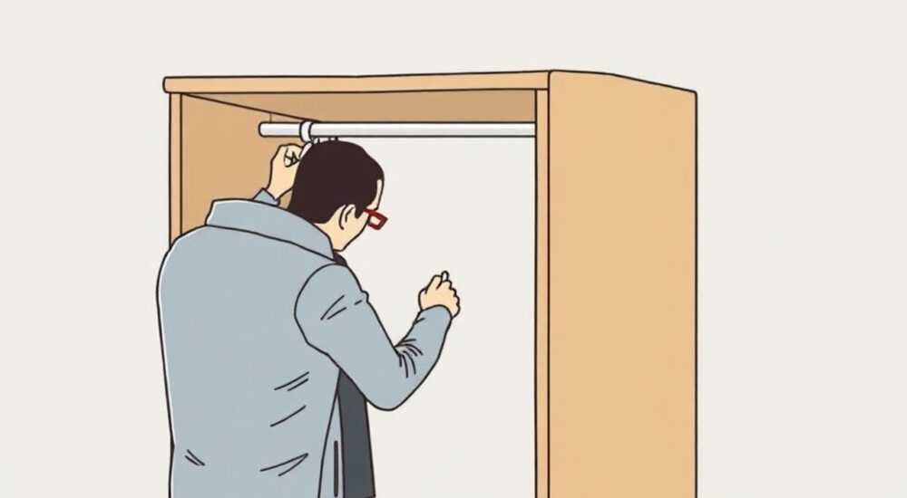Как прикрутить рельсы к шкафу купе
