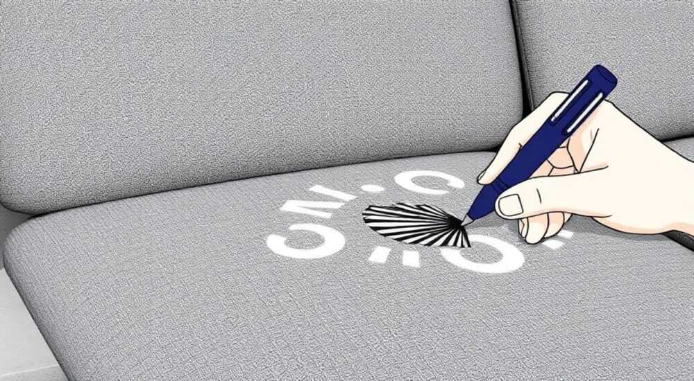 Как удалить с мягкой мебели шариковую ручку