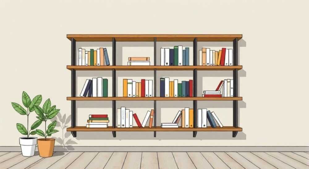 Как укрепить стеллажи на книжной полке