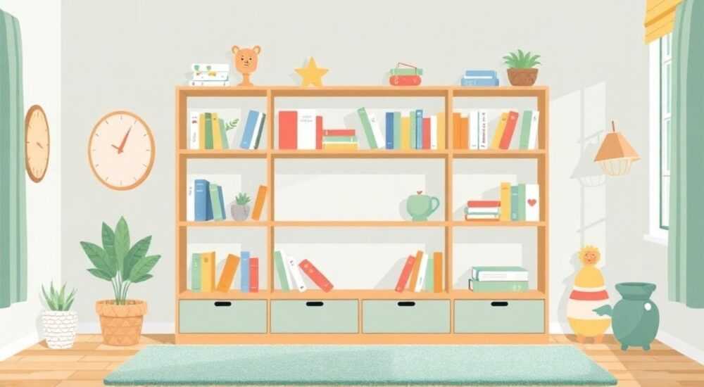 Как выбрать стеллажи для книг в детской