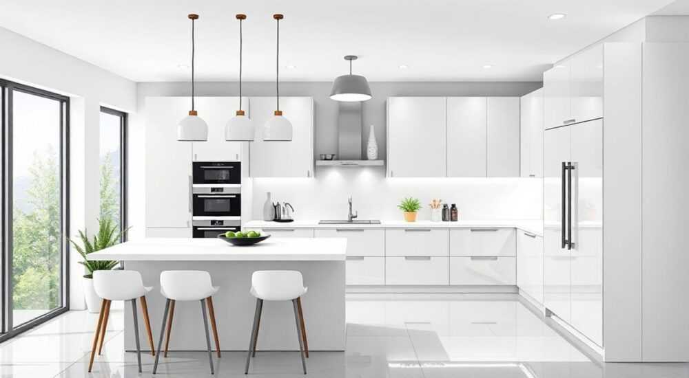 Какие бывают глянцевые кухни в интерьере фото