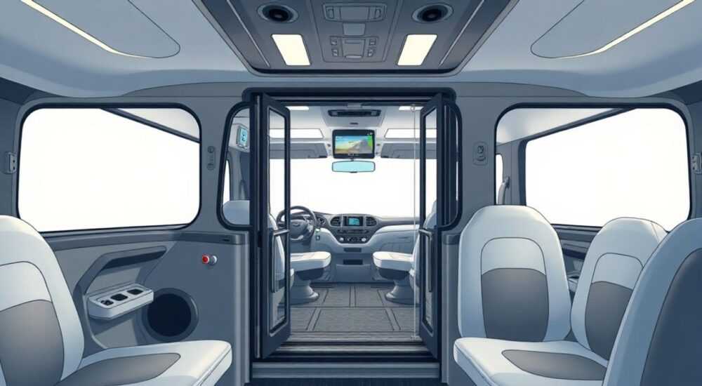 Механизм для межкомнатной двери по типу как в автобусах