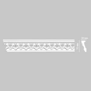 Плинтус потолочный с рисунком DECOMASTER 95214F гибкий 70*30*2400 мм