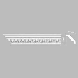 Плинтус потолочный с рисунком DECOMASTER 95613F гибкий 55*55*2400 мм