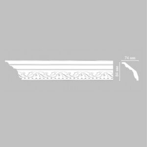 Плинтус потолочный с рисунком DECOMASTER 95621F гибкий 70*84*2400 мм