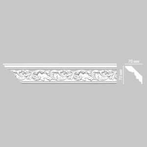 Плинтус потолочный с рисунком DECOMASTER 95775F гибкий 70*70*2400 мм