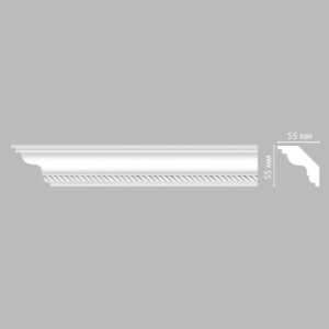 Плинтус потолочный с рисунком DECOMASTER DT-138F гибкий 55*55*2400 мм