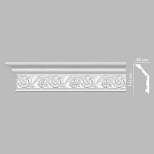 Плинтус потолочный с рисунком DECOMASTER DT-303F гибкий 143*60*2400 мм