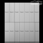Гипсовая 3D панель Simple-3 Gesso 3D