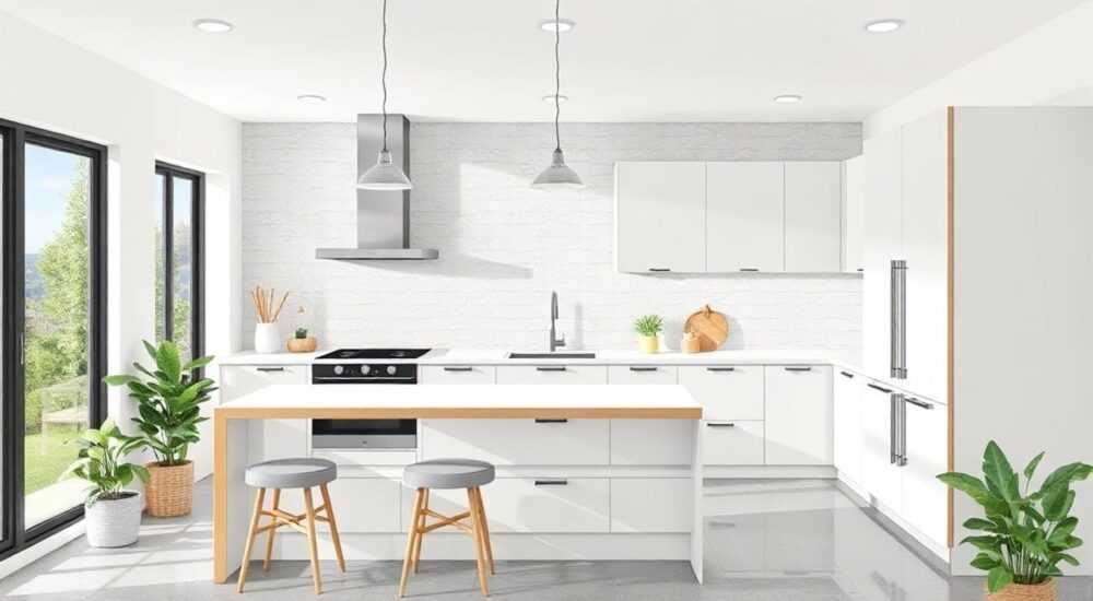 Современные обои для кухни в интерьере