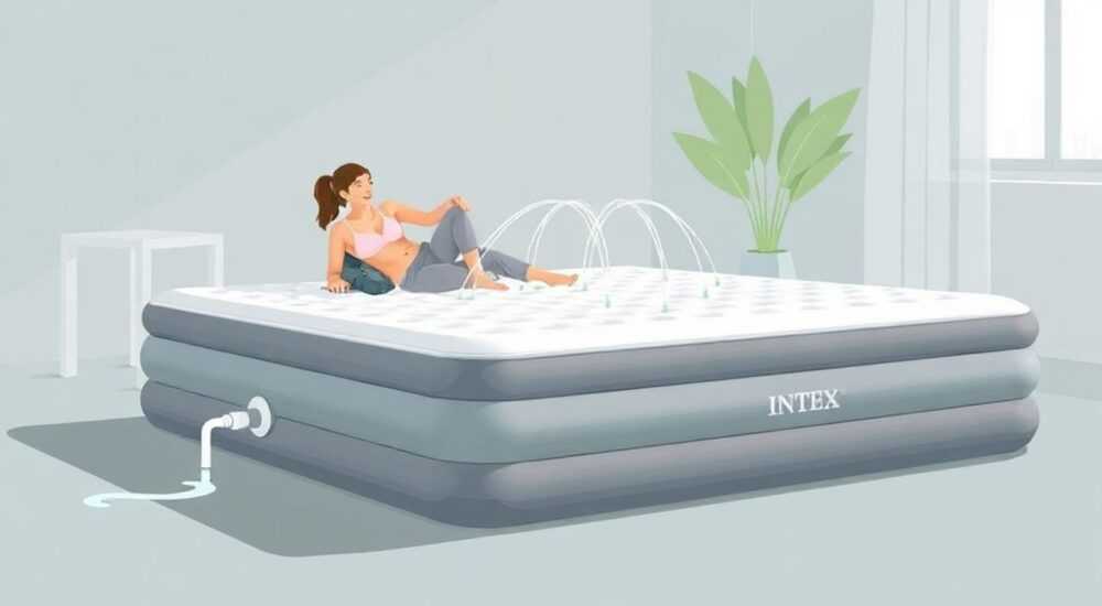 Спускает клапан надувного матраса intex что делать