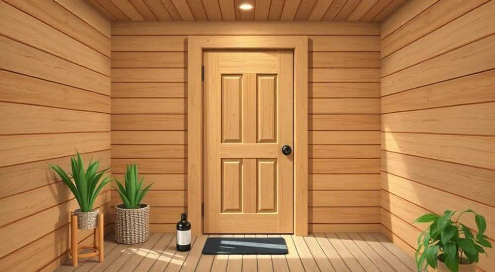 Чем обработать дверь в бане деревянную