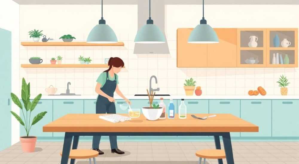 Чем отмыть кухонные столы