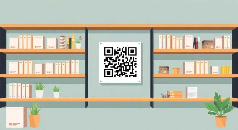 Где располагается qr код на вертикальных стеллажах
