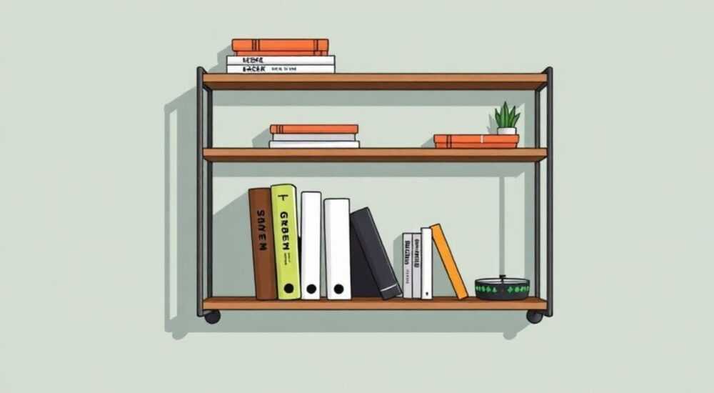 Из чего изготовляется стеллаж для книг металлический