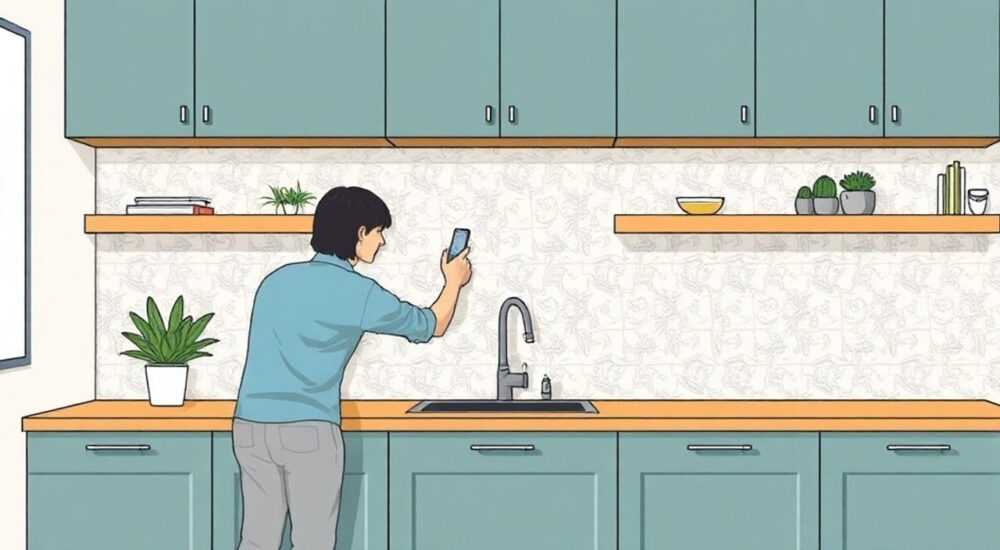 Как клеются самоклеющиеся обои на кухонный гарнитур