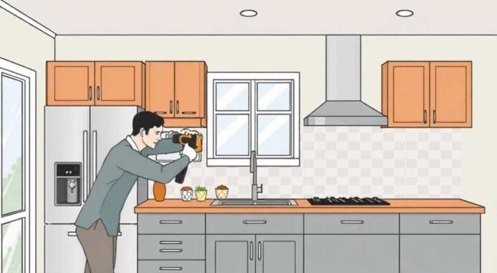 Как крепить багет на кухонном гарнитуре