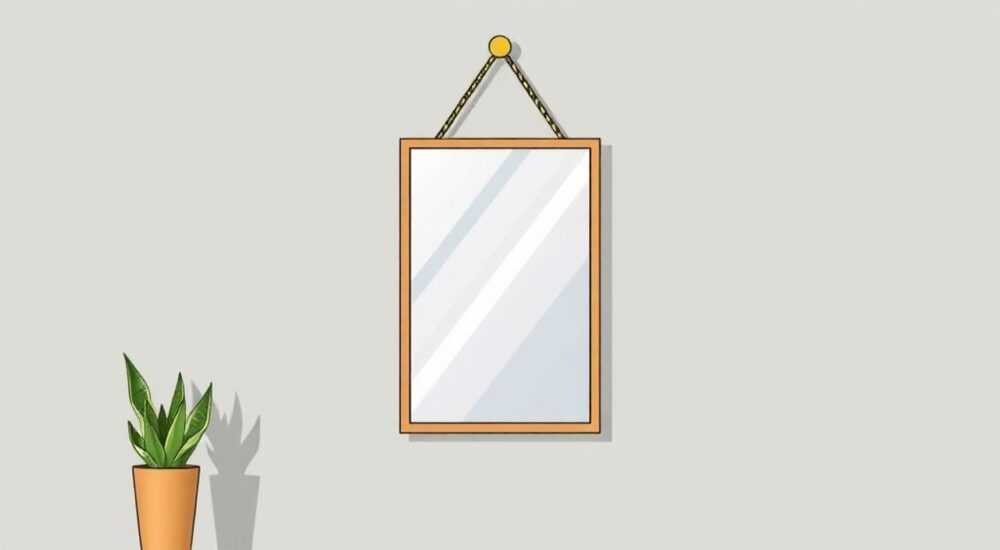 Как крепить настенное зеркало к стене