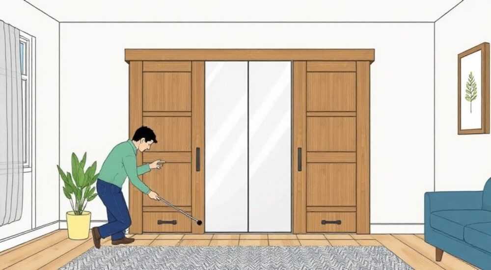 Как обклеить двери уплотнителем на шкафе купе