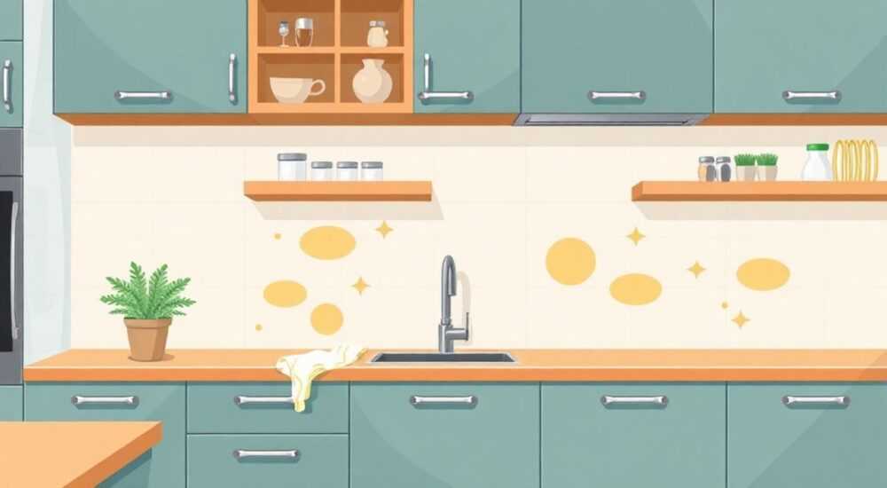 Как очистить кухонный гарнитур от жирных пятен в домашних условиях