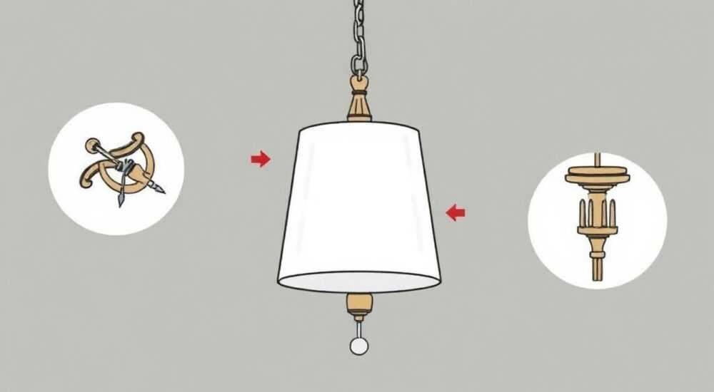 Как открутить патрон с люстры если плафон узкий