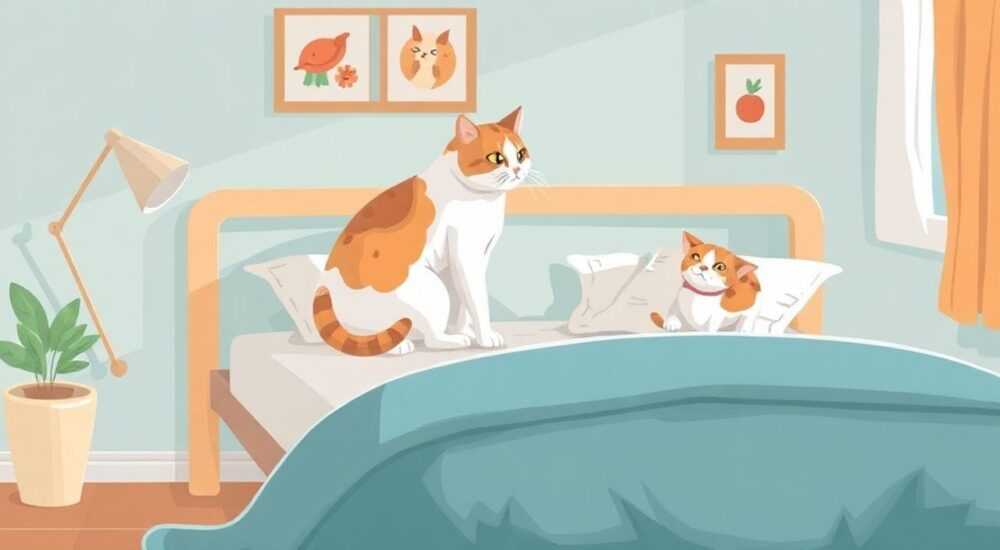 Как отучить кота лазить в детскую кровать