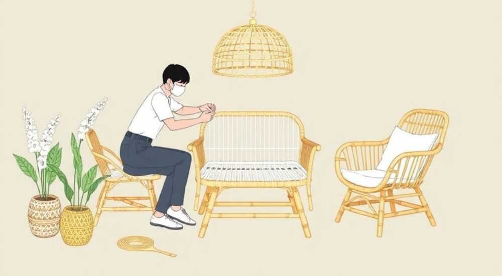 Как плести из ротанга для начинающих мебель
